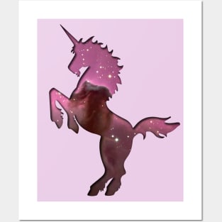 Horsehead Nebula Unicorn Silhouette Posters and Art
